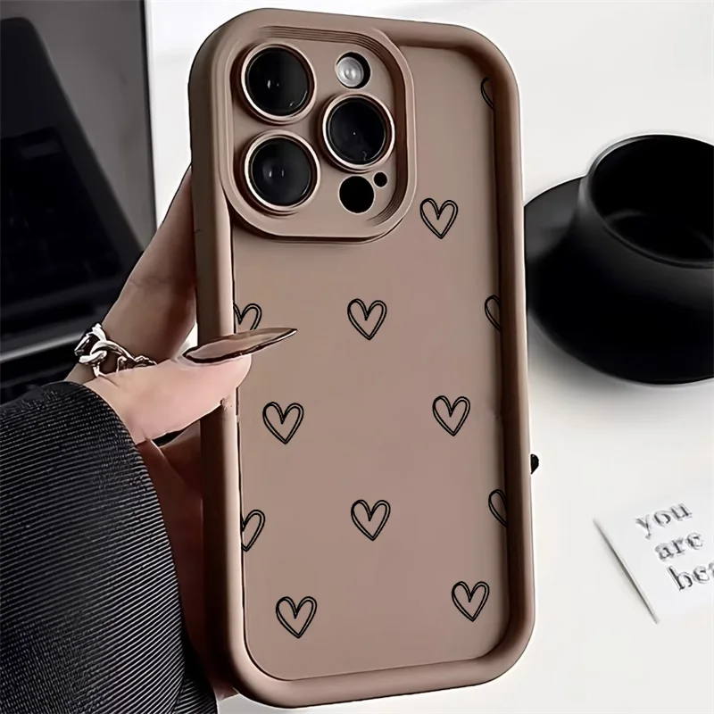 Custodia Per Telefono A Specchio Con Motivo A Cuore D'amore Con Fiocco In Nastro Carino Per IPhone 15 14 Plus 13 12 11 Pro Max X XS XR Cover Posteriore Antiurto - Foto 5