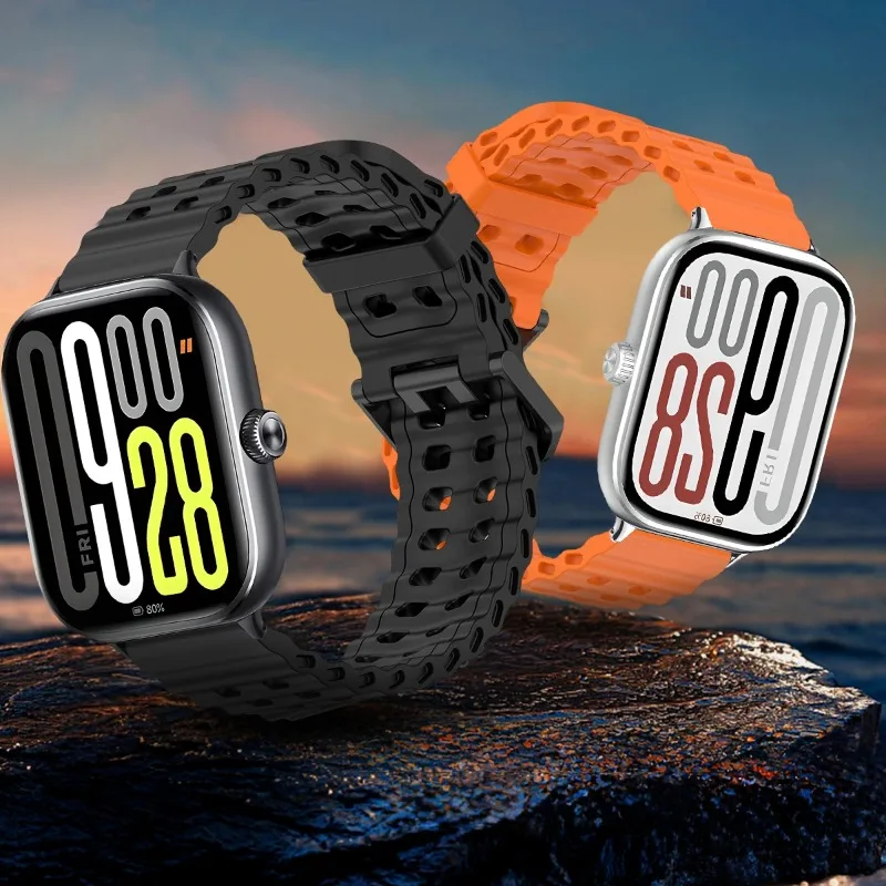 Two-Tone Breathable Silicone Sport Wristband Strap