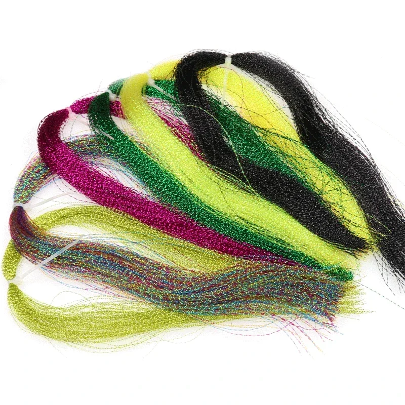 35cm Fly Fishing Tinsel Twisted Strand String Line Tying Flash crystal Shining DIY Material Assist Hooks Lure Flies 110Pcs fishing tools fishing accessories fishing tool fishing tackle