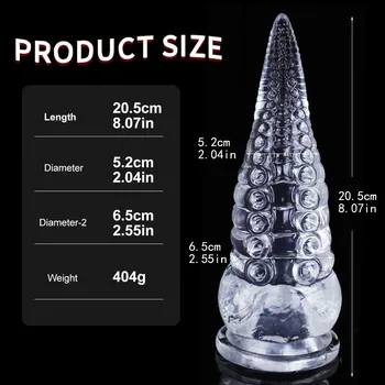 Realistic Octopus Tentacles Huge Suction Cup transparent Liquid Faked Penis Rainbow Dildo animal sex toys For Woman Adult Game 6