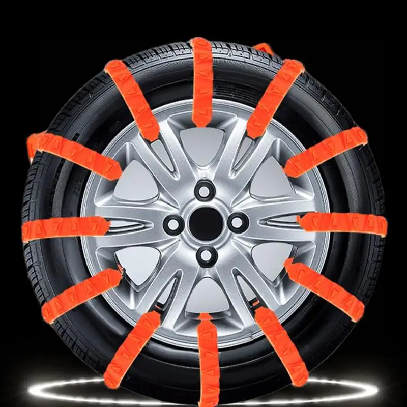 Motorcycle Skid Chain Anti-Skid Thickening Tire Chains Winter Driving Security Chain Wheel Tyre Anti-Skid Chains Sturdy Security