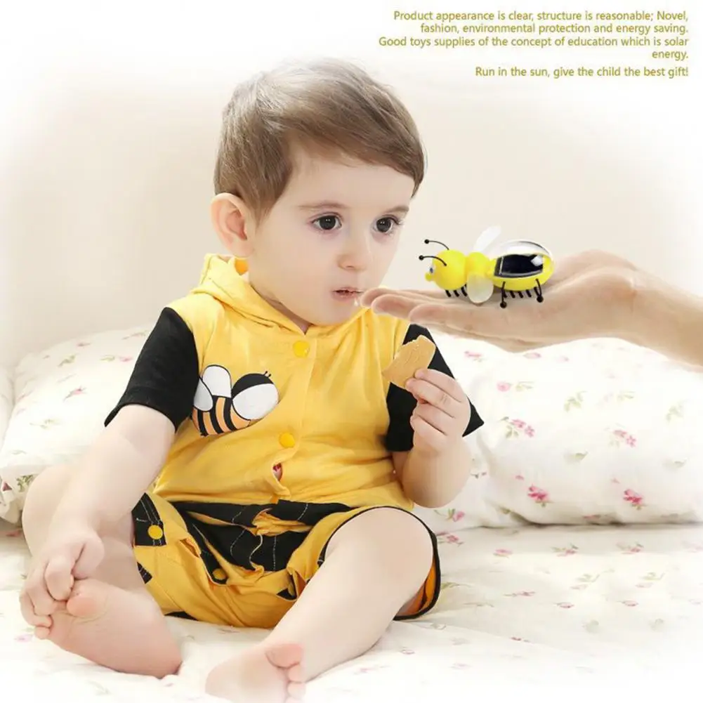 

Solar Bee Toy Fun Science Educational Creative Novelty Gift for Kids Solar-Powered Pet Figure Simulated Cute Solar Toy