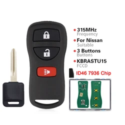 Enhanced Remote Car Key for Nissan Vehicles (2002 - 2008) (3 BT With Key ID46)