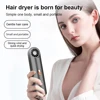 Portable Mini Leafless Hair Dryer Travel Blower 3 Gears Cool and Tot Wind Temperature Control Dry Quickly with Collecting Nozzle 6