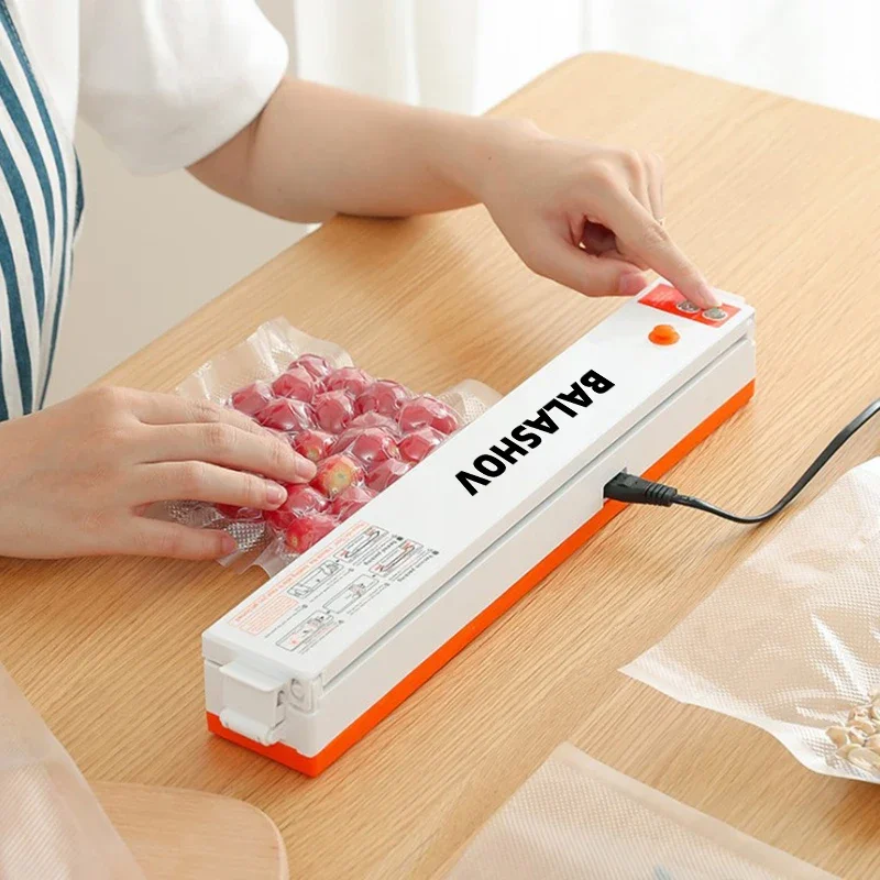 Eletric Vacuum Sealer Degasser Machine with 10PCS Vacuum Packaging Vinyl Bags Vacuum Food Sealer for Home and Kitchen Supplies