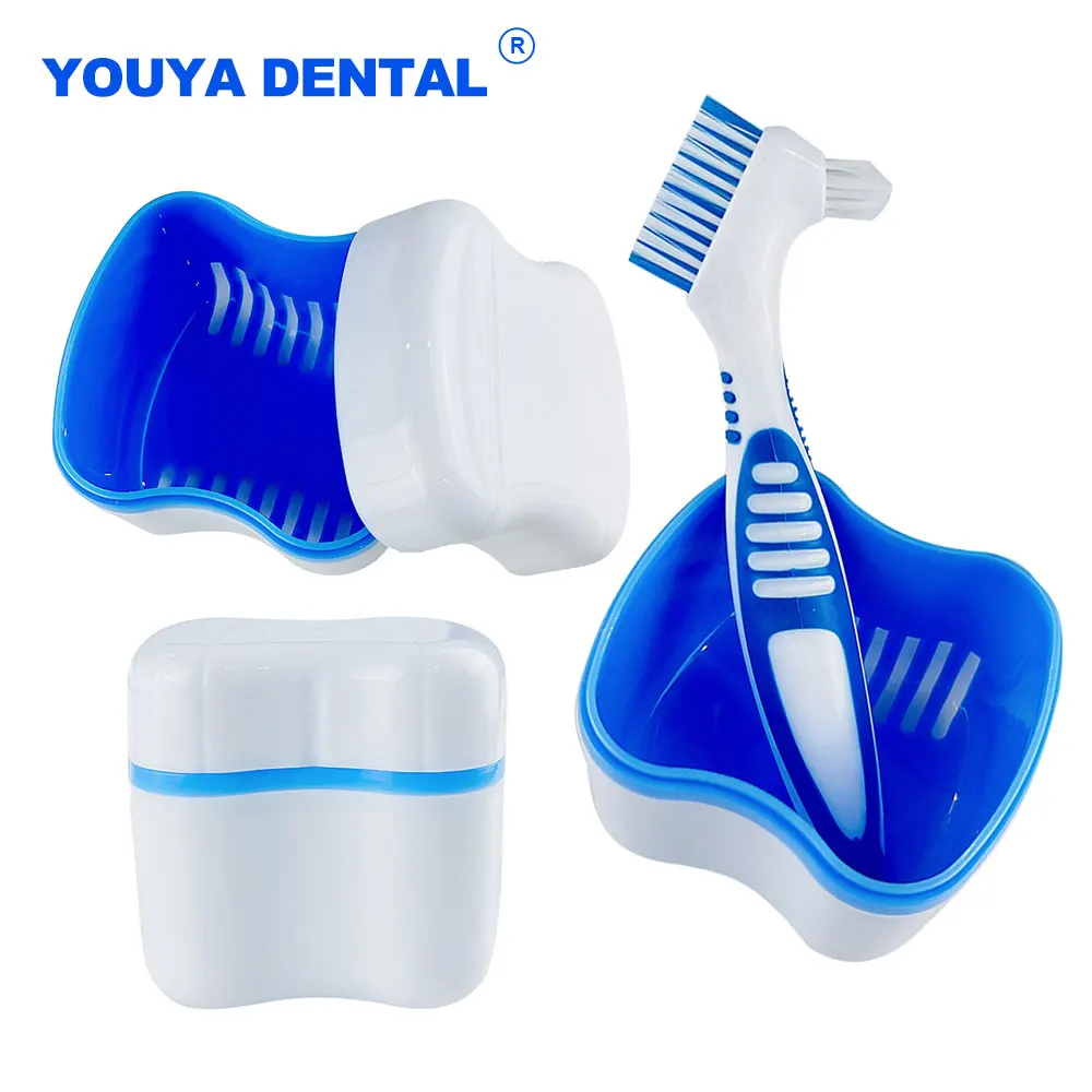 Dental Denture Box Bathroom False Tooth Holder Mouth Guard Orthodontic
