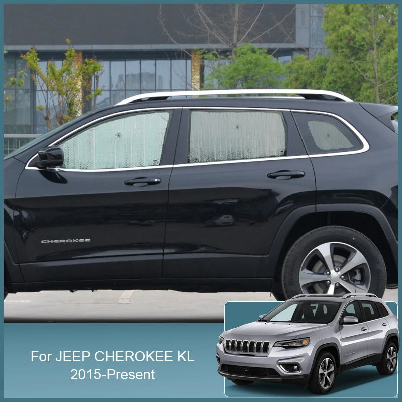 

Автомобильные солнцезащитные занавески с защитой от УФ-лучей, занавески на боковые окна, солнцезащитный козырек, внутренний аксессуар на переднее ветровое стекло для JEEP CHEROKEE KL 2015-2025