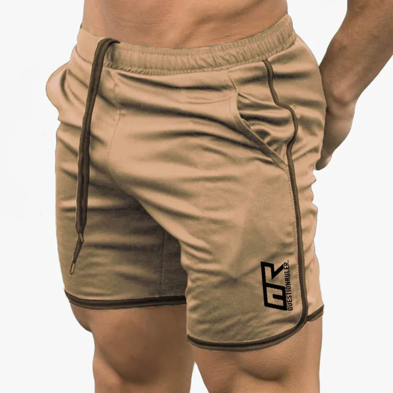 Men Summer Swim Shorts Solid Color Elastic Waist Drawstring with Pockets Swimming Trunks