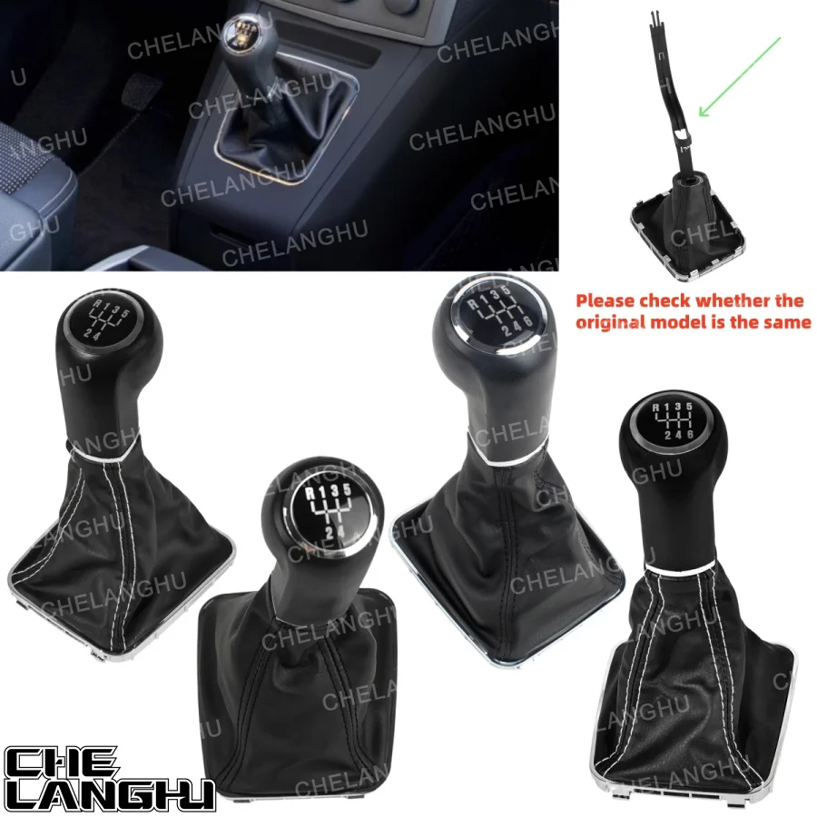 For Opel Zafira B Black or White Line 5/6 speed gear shift knob with pu boot Car accessories