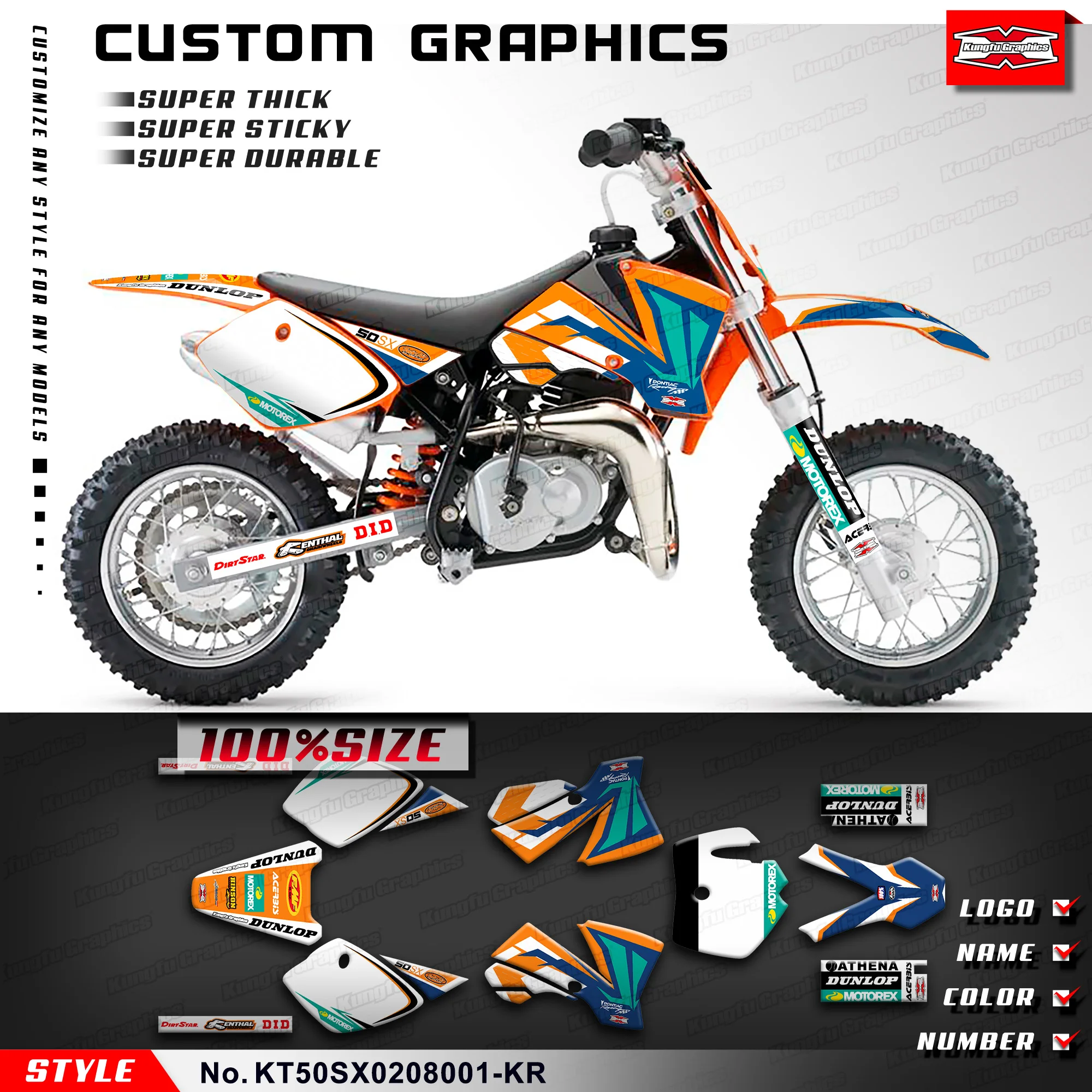 

Виниловые наклейки для мотоциклов KTM SX 50 2002 2003 2004 2005 2006 2007