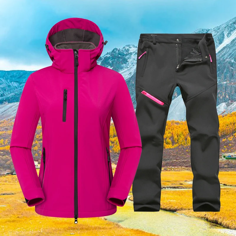 Chaqueta cortavientos para mujer, chaquetas de esquí Softshell, ropa  deportiva impermeable para exteriores, esquí, Camping, senderismo, Invierno  - AliExpress
