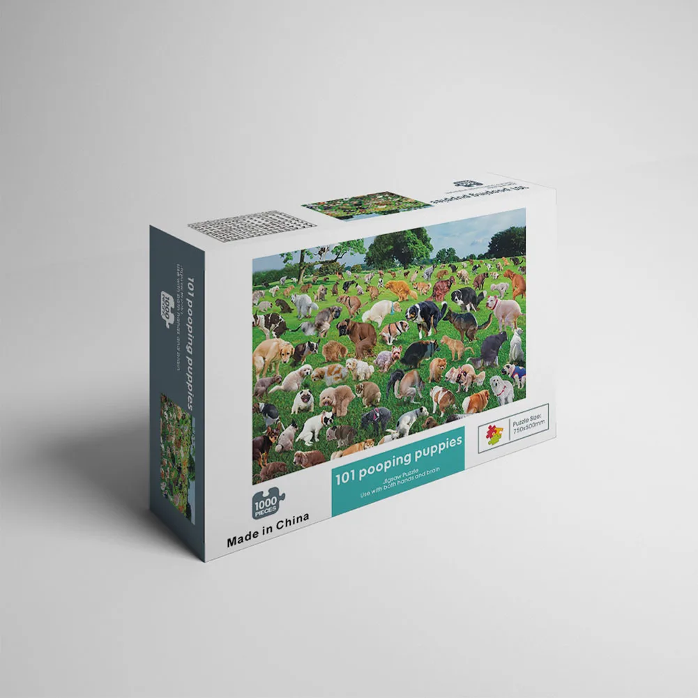 

1000 листов, пазл с самолетом для собак, Забавный пазл, пазл для любителей собак