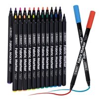 12/24 Colors/set Waterproof Colorfast Fabric Textile Marker Pen Permanent Pen for DIY Clothes Art Graffiti Drawing Painting Pen 2