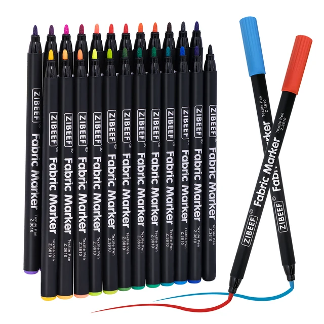 12/24 Colors/set Waterproof Colorfast Fabric Textile Marker Pen Permanent Pen for DIY Clothes Art Graffiti Drawing Painting Pen 2