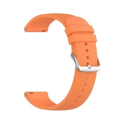 Premium Genuine Leather Bracelet - Elegant Watch Strap Accessory - 20mm Watchband (Orange)