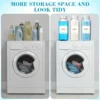 2 Pcs Laundry Detergent Dispenser Fabric Softener Dispenser Organizer Box with Measuring Cups Laundry Soap Bleach Container 3
