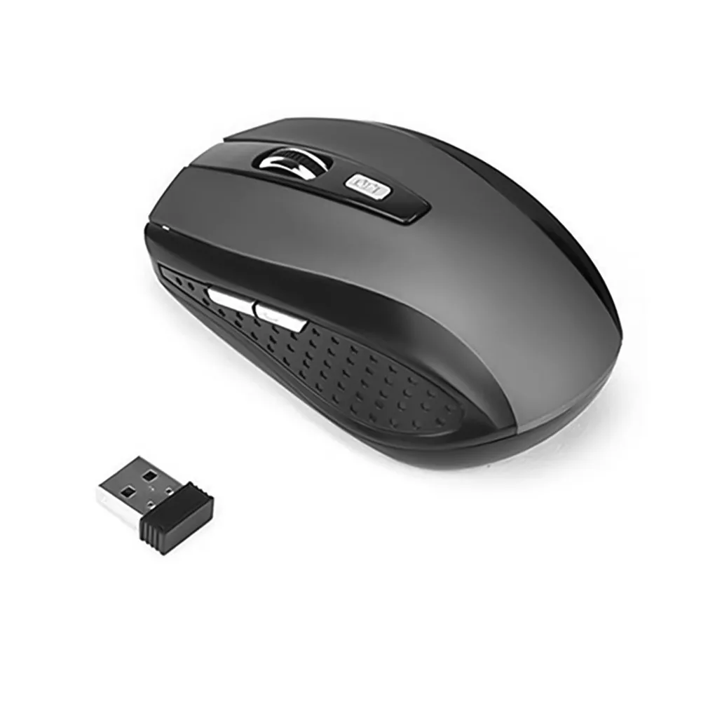 무선 USB 수신기 2000DPI 광학 마우스, 컴퓨터 PC 노트북 액세서리, 6 키, 2.4G