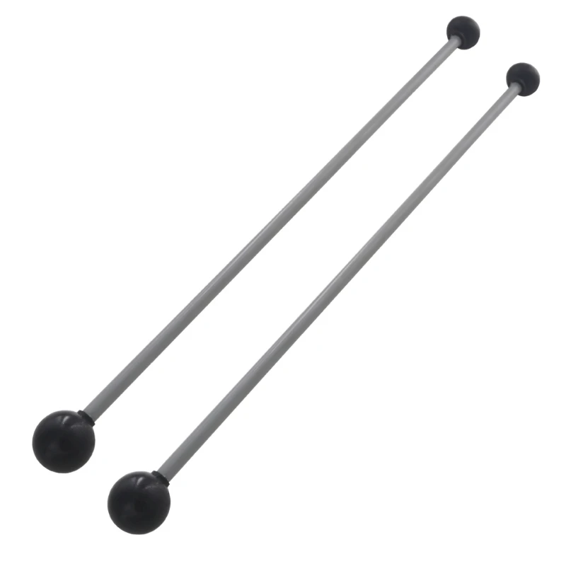 1 Pair Rubber Black Drumstick Double Head Marimba Mallets