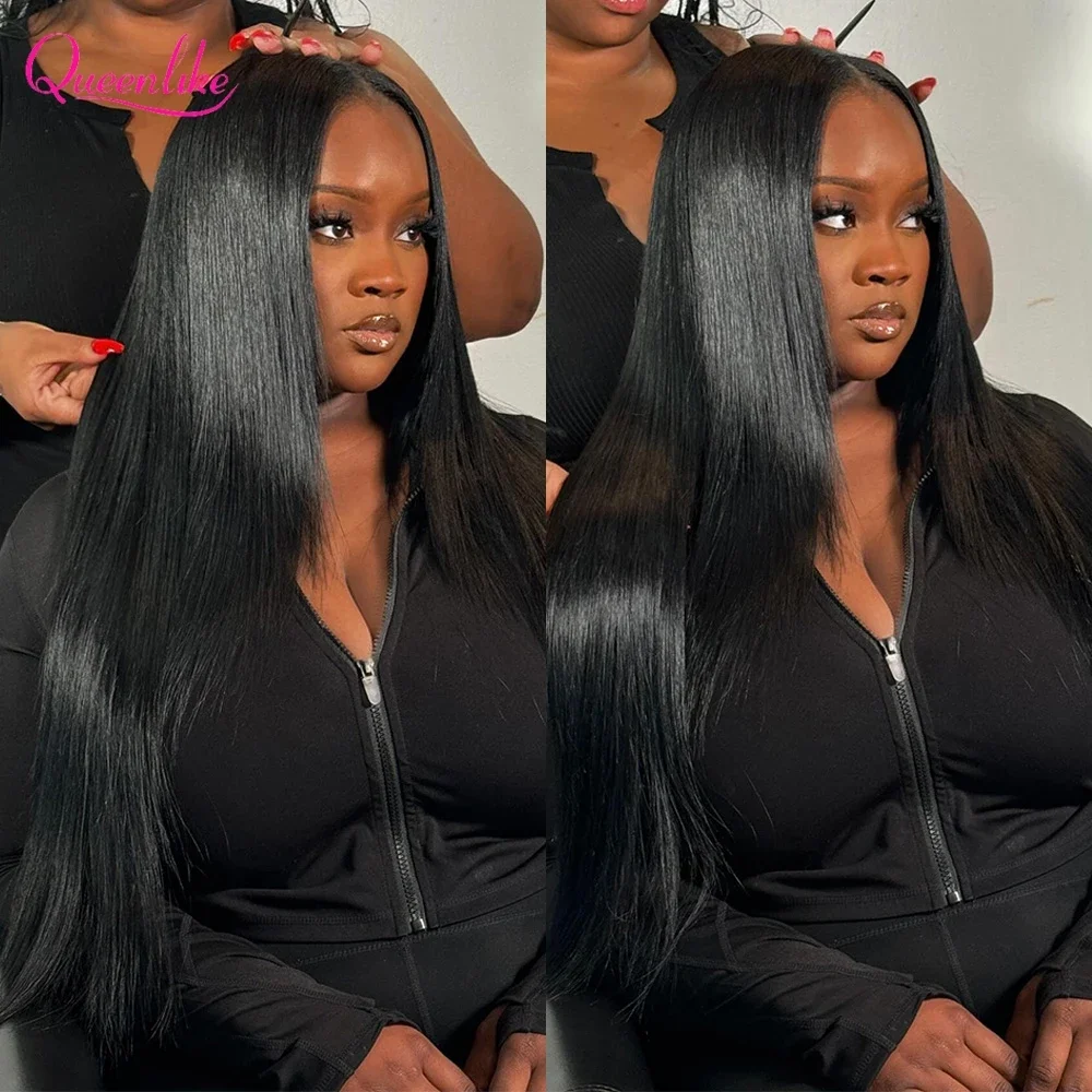 Queenlike 30 Inch Human Hair Bundles Brazilian Raw Hair Weave 1/3/4 Bundles Human Hair 26 28 30 Inch Straight Hair Extensions 8