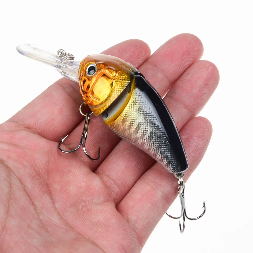 KIMISS Ensemble d'appâts à manivelle de pêche Pêche Mini Minnow Bait