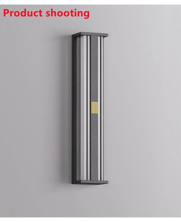 Description Picture 2 of itemModern Minimalist 3 Color Dimmable LED Wall Lamp Waterproof AC110V 220V Stainless Steel Porch Light For Outdoor Villa Lighting