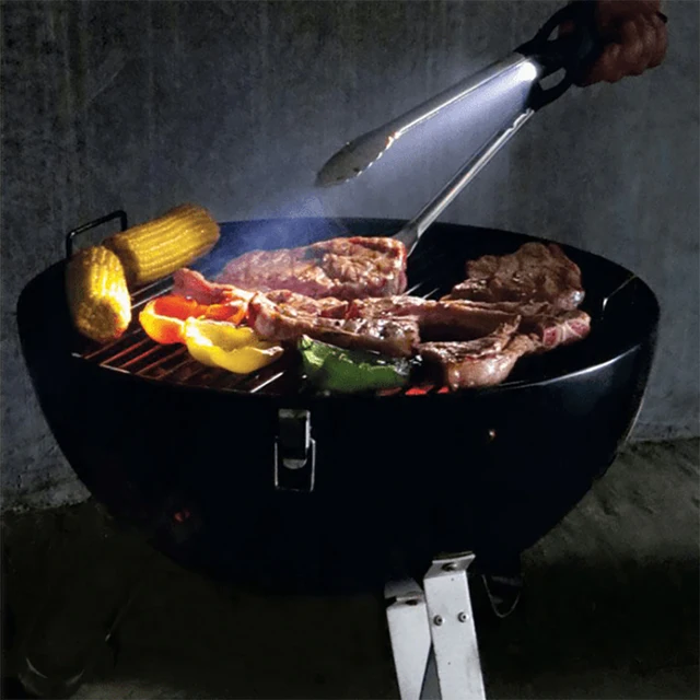 Tonglite Rozsdamentes Acél Fém Bbq Szerszám Grill Nyárs Barbecue Tong Witalumunium Led Világítás Belsejében (Akkumulátor Nélkül) - Image 3