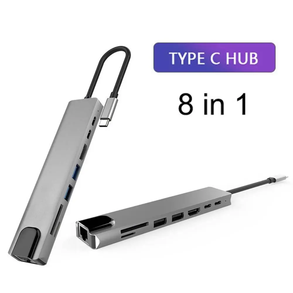 

USB-разветвитель 8 в 1, USB Type-C на HDMI