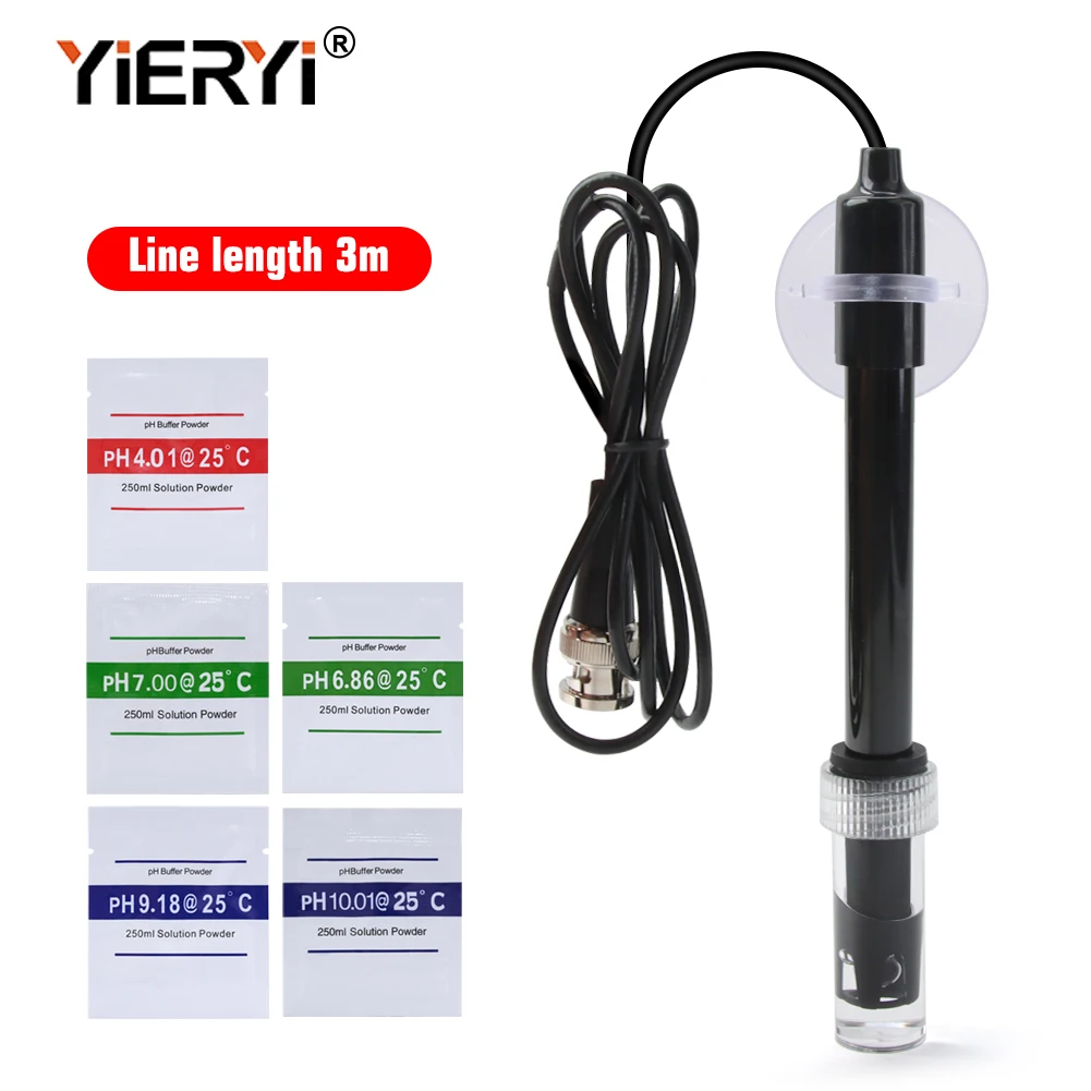 Ph Replacement Probe With BNC Interface 300cm Cable 0-14 PH Q9 Probe Controller