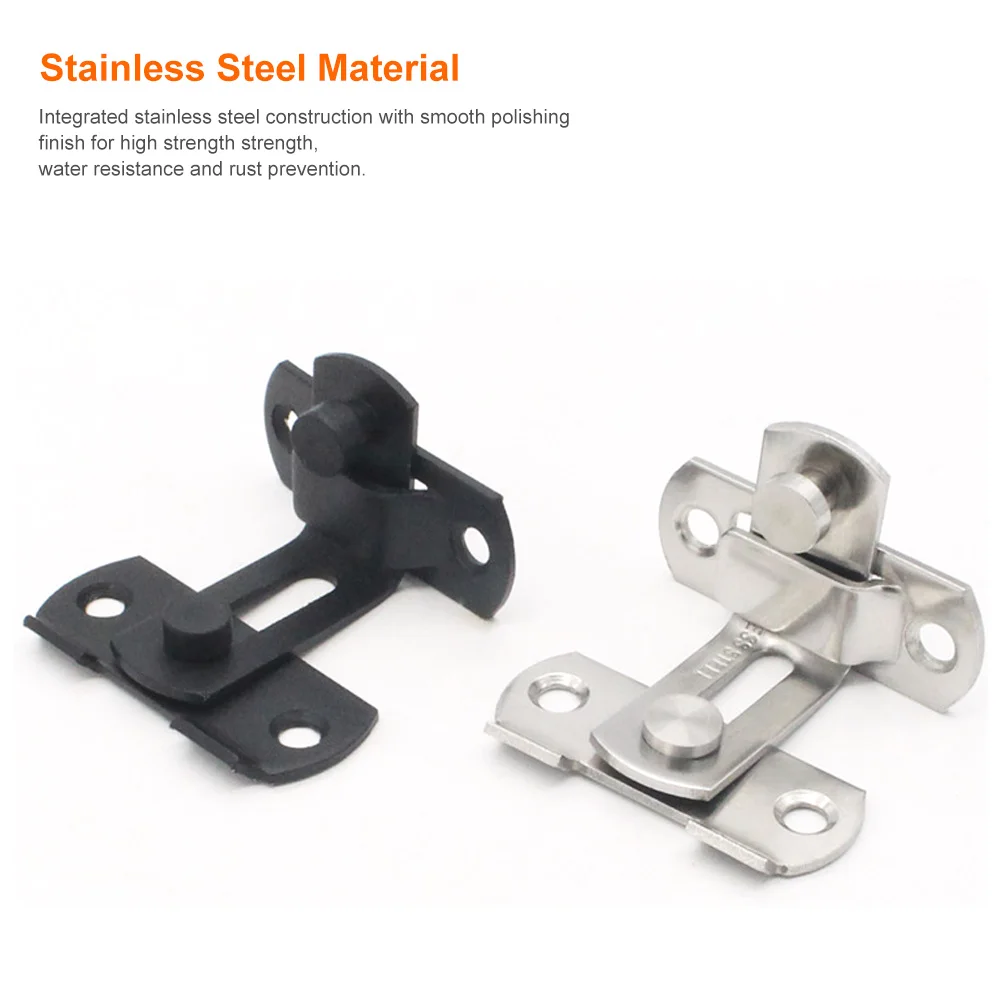 

90 Degree Staniless Steel Barn Door Latch Flip Sliding Door Lock Anti-Theft Security Hook Latch for Barn Door Sliding Room Door