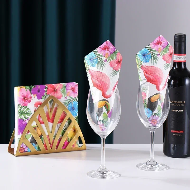 10/20pcs 2-Ply New Restaurant Colorful Printing Paper Napkins Household Dining Table Mouth Cloth 33*33cm Facial Tissue Flamingo