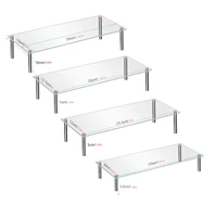 Acrylic Display Risers Stand Organizer, Clear Acrylic Shelf Riser Compatible With Perfume,Doll, Cake,Figure Display Decoration 2
