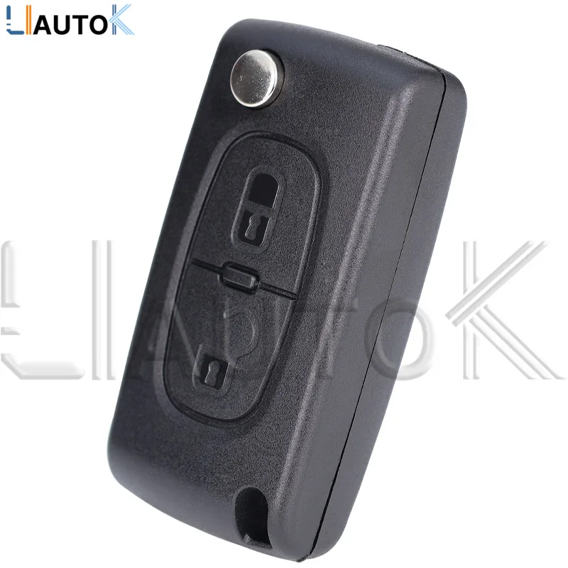 Smart Remote Key Case 2/3 Buttons Auto Flip Folding For Peugeot 207 307 308 407 607 807 Citroen C2 C3 C4 C5 C6