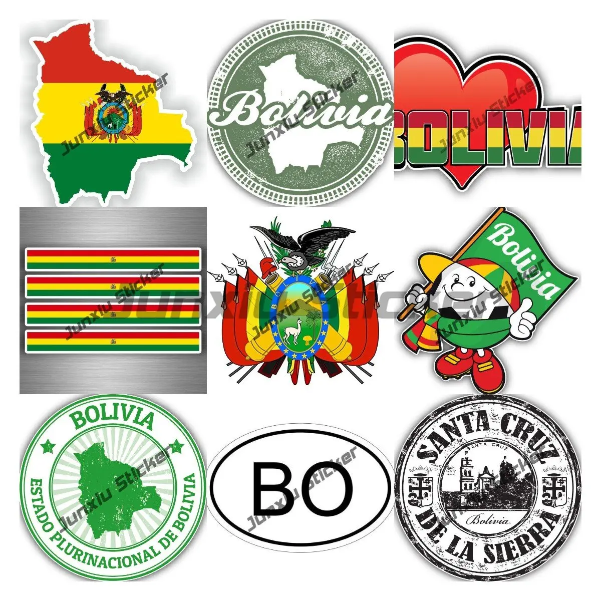 

Bolivia Decal Bolivia Coat of Arms Car Sticker Die-cut Decoration Stickers for Cars Bumper Guitar Phone Window Motorcycle Decals