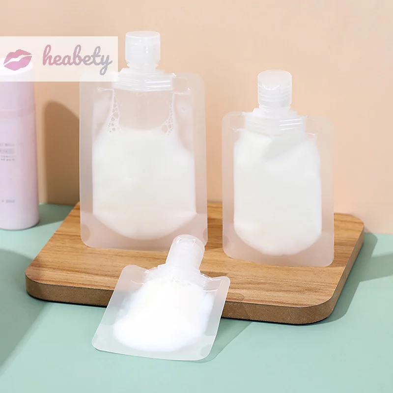 

4Pcs 30/50/100ml Clamshell Packaging Bag Stand Up Spout Pouch Plastic Hand Sanitizer Lotion Shampoo Makeup Fluid Bottles Travel