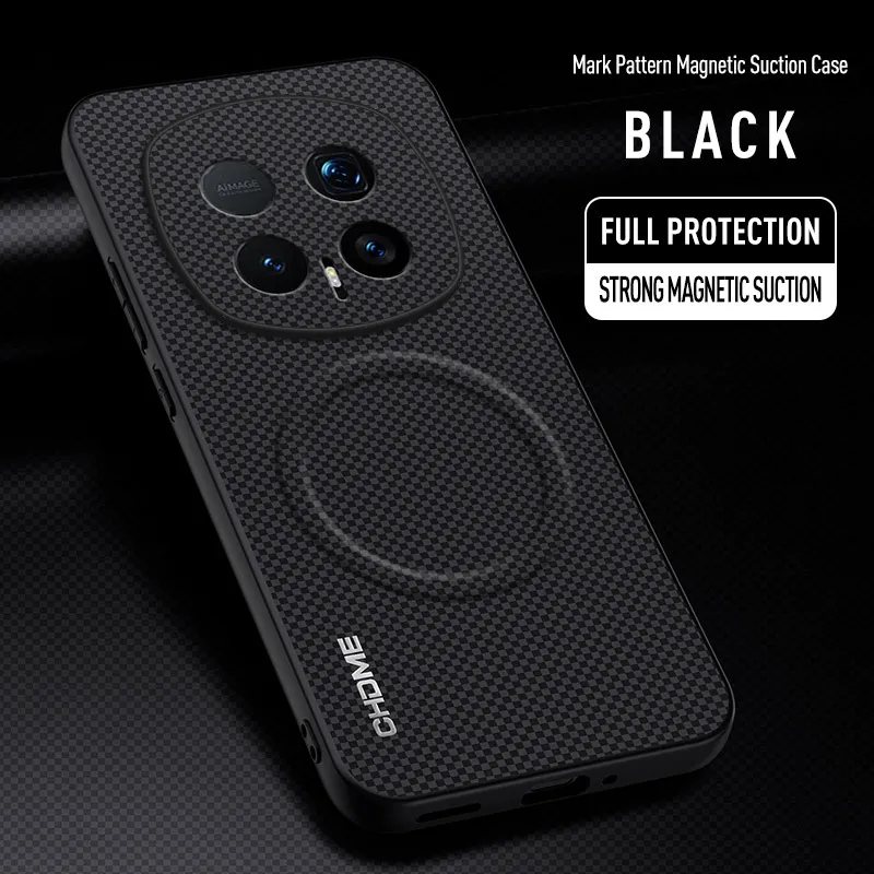 Enhanced Protective Back Cover with Soft Edge & Magnetic Design - Textured Finish