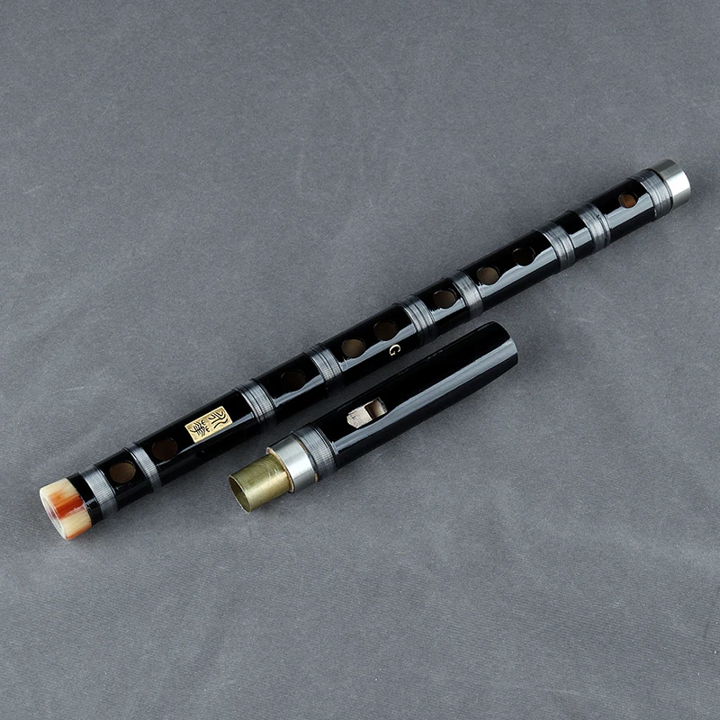 Bamboo Flute Clarinet Vertical Flute Transparent Line Chinese Handmade Woodwind Musical Instrument C D E F G Key