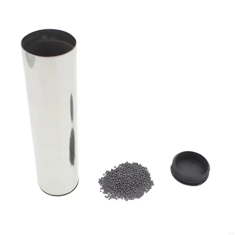 583F Stainless Steel Cylinder Shaker Portable Sand Shaker Metal Hand Percussion