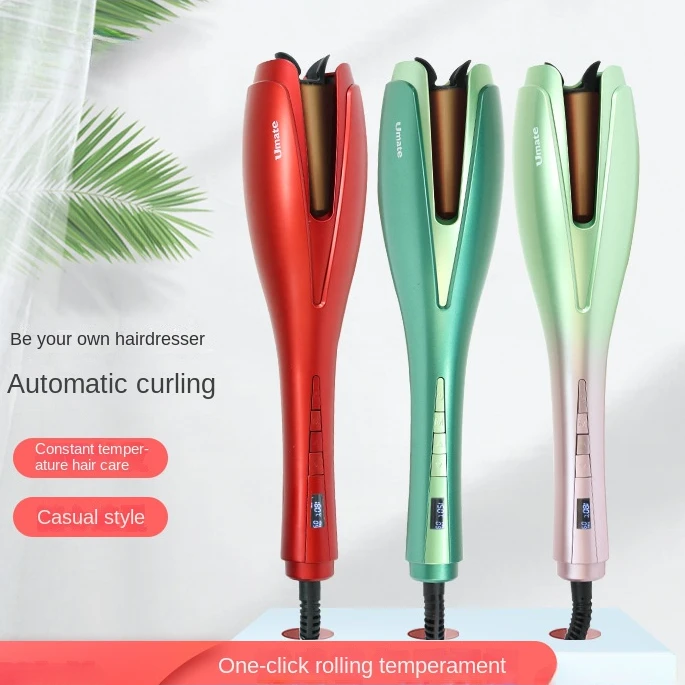 

New Rose Shaped Curler 6-speed Fully Automatic Spiral Infrared LCD Lazy Person Curler Constant Temperature Negative Ion Curler