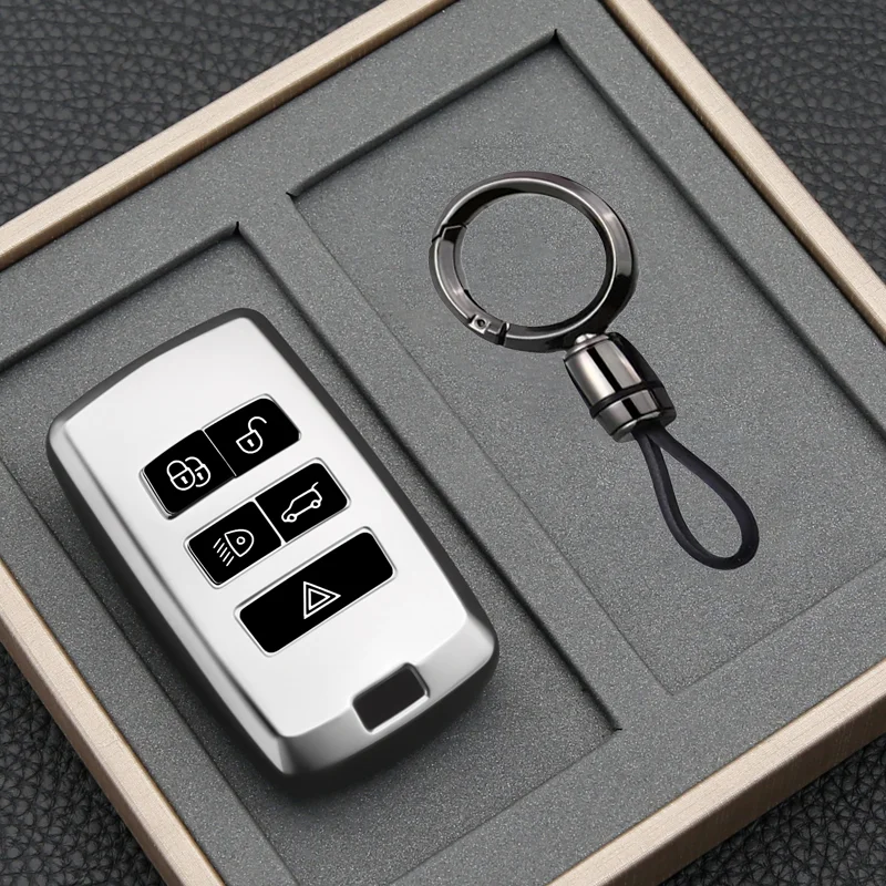 Titanium Gray Car Key Case Cover - TPU FOB Protector