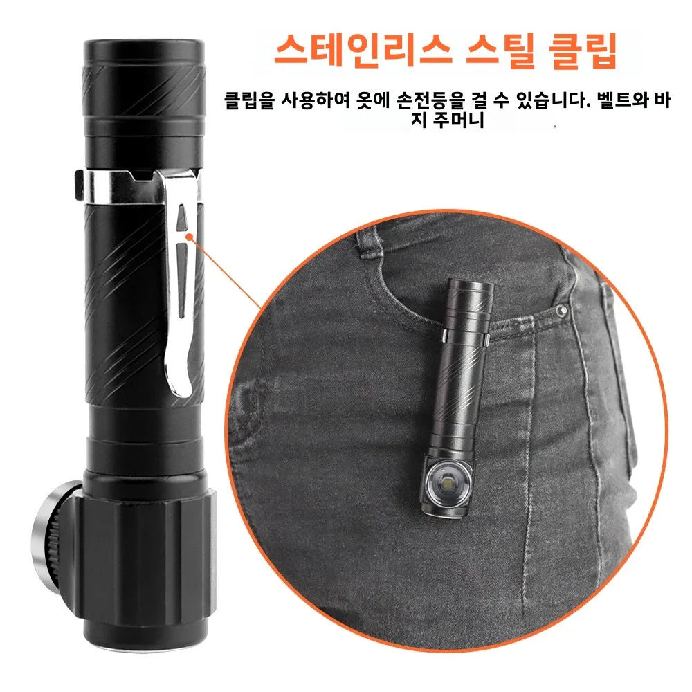 BORUiT 1190 LED 헤드램프 1200LM 줌 90 ° 헤드라이트 USB 충전기 18650 헤드 토치(자석 테일 포함) 캠핑 사냥용 손전등