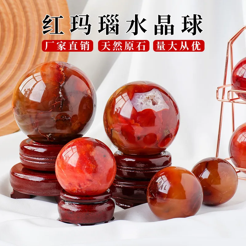 

Natural red agate crystal carnelion stone sphere ball Good Luck Raw Round Specimen Healing Polished Crystals Gems healing