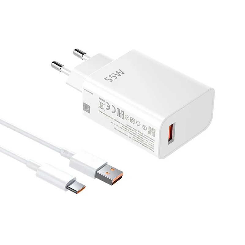 Ultra Fast 120W Charger with EU Plug and 6A Type C Cable
