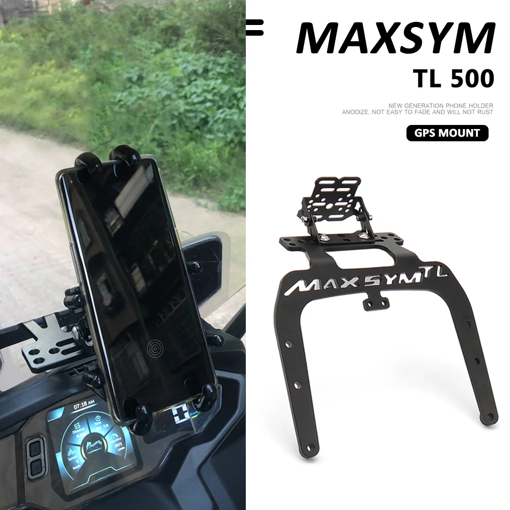 New MAXSYM TL500 GPS Mount Fit Motorcycle Accessories Phone Holder Stand Navigation Plate Bracket For SYM Maxsym TL 500 защитная пленка от царапин для мотоциклов sym maxsym tl 500 tl500 max sym 2020 аксессуары для инструментов