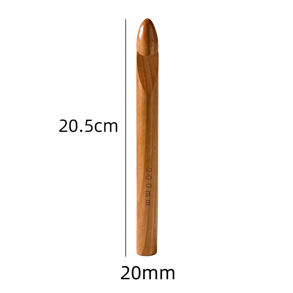 1Pcs15/20/25/30mm Wooden Crochet Hooks Knitting Needles Sewing Tool DIY  Scarf Knitting Accessories Household Home Knitting Weave - AliExpress