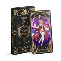 22Pcs Game Game Genshin Impact Tarot Card Yae Miko Raiden Shogun Kaedehara Kazuha Playing Card Cosplay Props Anime Tarot Card Ch 1