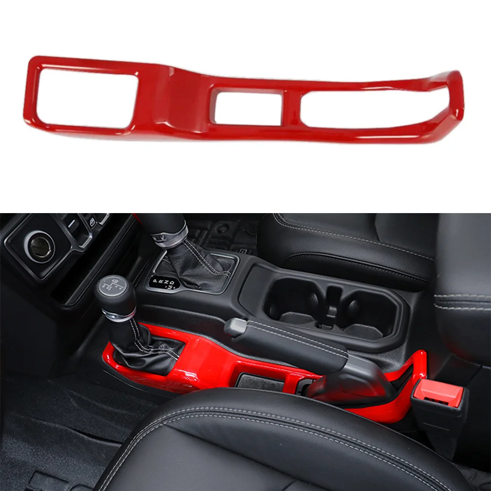 for Jeep Wrangler JL-Interior Accessories 4 Wheel Drive Emergency Brake Trim 4WD Decorative Cover Carbon Fiber Look
