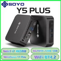 SOYO Mini PC Y5AIR Intel i5 4250U & Y5PLUS i7 4650U CPU 8G RAM 128G ROM VGA USB3.0 M.2 Win11Pro Desktop Computer WiFi BT4.2