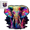 Elephant Wooden Puzzle, Irregular Animal shaped Pieces, High-difficulty Magic Puzzle Intellectual Toy, Family Game Home Decor 1