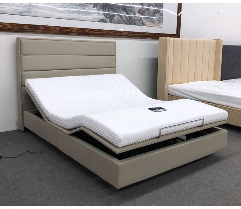 thumbnail image 1 of Cama de elevación eléctrica con Control remoto, cama inteligente para Hotel, centro de enfermería, 1 of 4