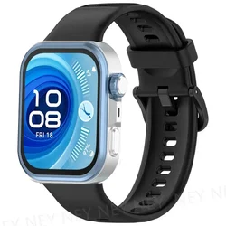 Sport Silicone Band - Premium Strap Accessories - huawei fit 4 Pro (2 Drak black)